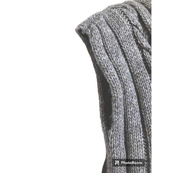 Marks & Spencer Sweater M Vest Tunic Chunky Cable Knit Cowl Wool Alpaca - Picture 3 of 7